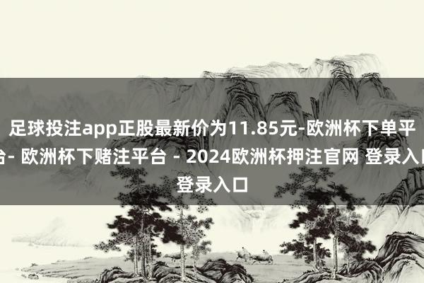 足球投注app正股最新价为11.85元-欧洲杯下单平台- 欧洲杯下赌注平台 - 2024欧洲杯押注官网 登录入口