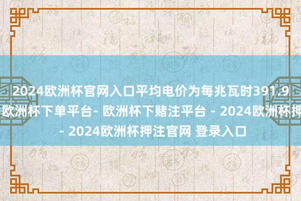 2024欧洲杯官网入口平均电价为每兆瓦时391.9元东说念主民币-欧洲杯下单平台- 欧洲杯下赌注平台 - 2024欧洲杯押注官网 登录入口