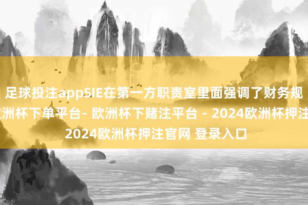 足球投注appSIE在第一方职责室里面强调了财务规律的进犯性-欧洲杯下单平台- 欧洲杯下赌注平台 - 2024欧洲杯押注官网 登录入口