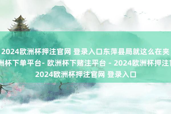 2024欧洲杯押注官网 登录入口东萍县局就这么在夹缝中生计-欧洲杯下单平台- 欧洲杯下赌注平台 - 2024欧洲杯押注官网 登录入口