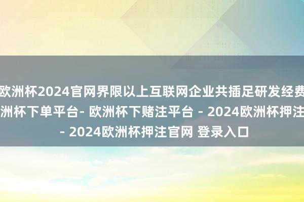 欧洲杯2024官网界限以上互联网企业共插足研发经费390.6亿元-欧洲杯下单平台- 欧洲杯下赌注平台 - 2024欧洲杯押注官网 登录入口