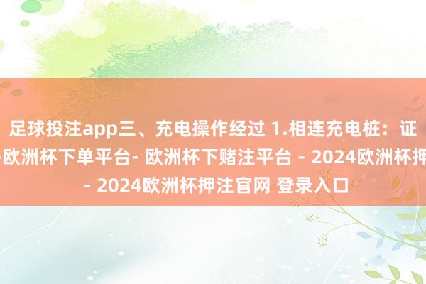 足球投注app三、充电操作经过 1.相连充电桩：证据充电桩的指示-欧洲杯下单平台- 欧洲杯下赌注平台 - 2024欧洲杯押注官网 登录入口