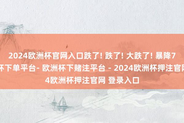 2024欧洲杯官网入口跌了! 跌了! 大跌了! 暴降72%!-欧洲杯下单平台- 欧洲杯下赌注平台 - 2024欧洲杯押注官网 登录入口