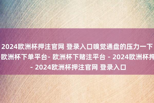 2024欧洲杯押注官网 登录入口嗅觉通盘的压力一下子都开释了出来-欧洲杯下单平台- 欧洲杯下赌注平台 - 2024欧洲杯押注官网 登录入口