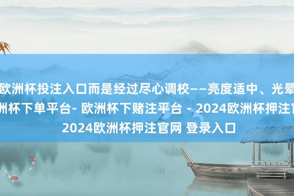 欧洲杯投注入口而是经过尽心调校——亮度适中、光晕扩散当然-欧洲杯下单平台- 欧洲杯下赌注平台 - 2024欧洲杯押注官网 登录入口